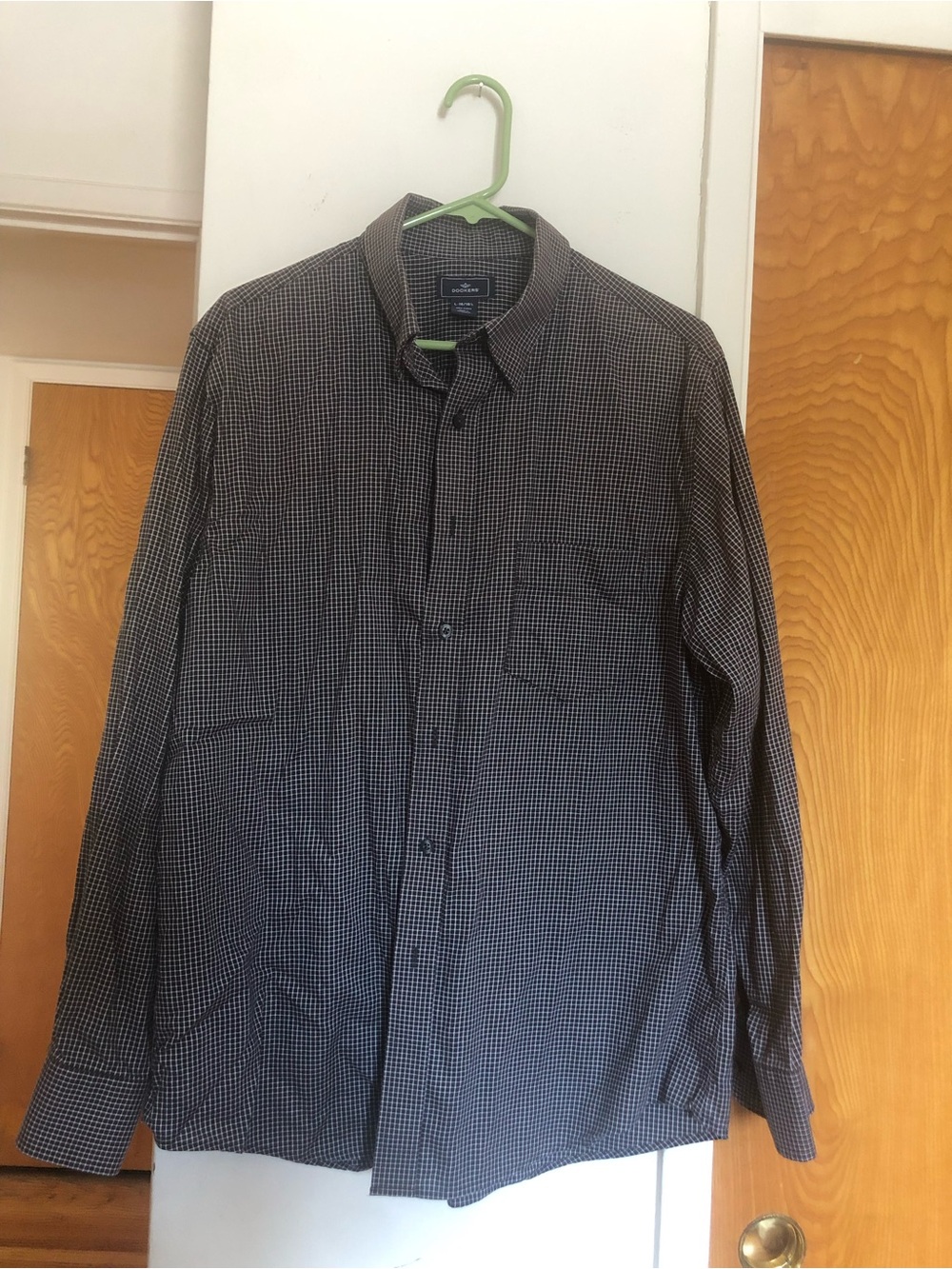 Men's Dockers 100% Cotton No Iron Dress Shirt-Large